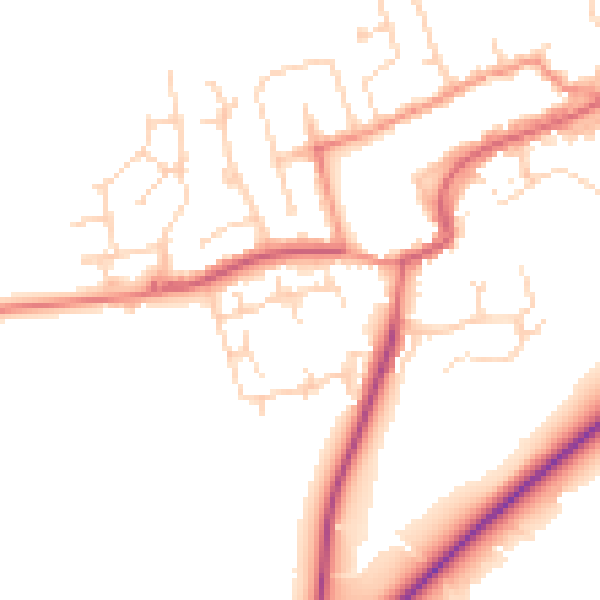 Daytime road noise heatmap for TS9 5DD