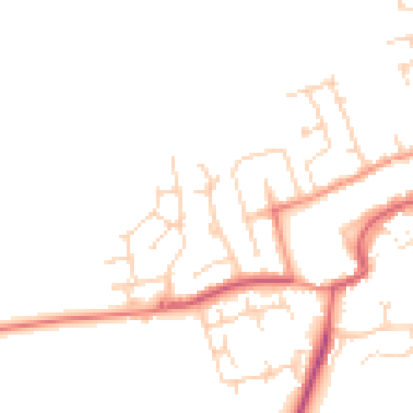Daytime road noise heatmap for TS9 5DF