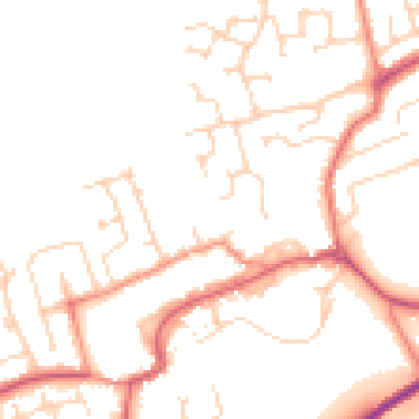 Daytime road noise heatmap for TS9 5DH