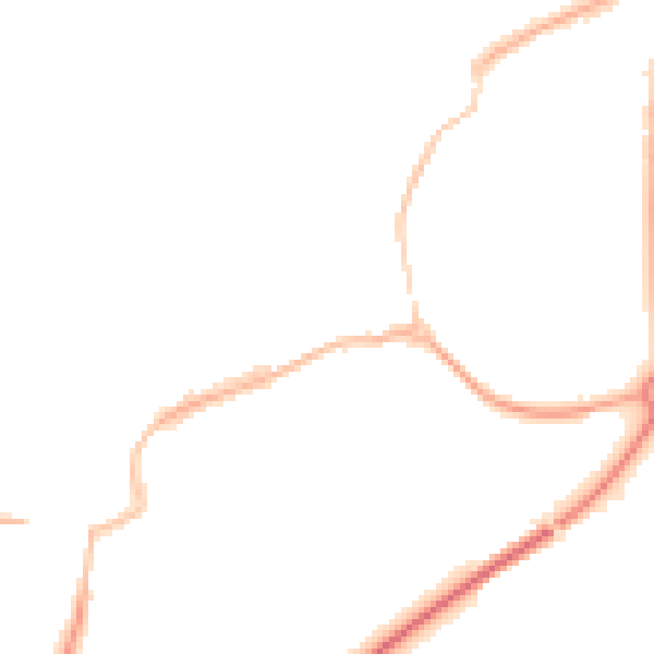 Night-time road noise heatmap for TS9 5DN