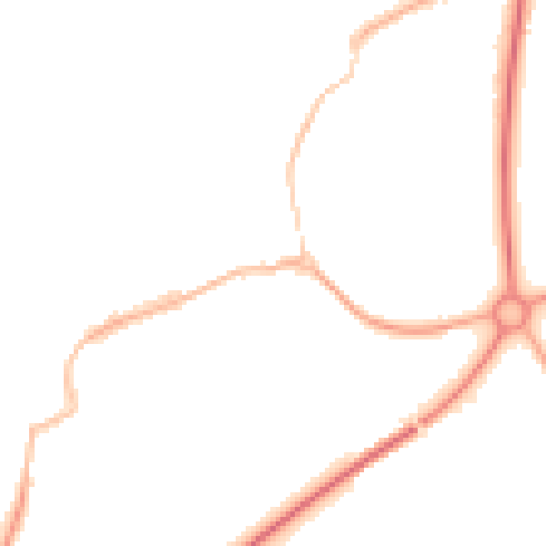 Night-time road noise heatmap for TS9 5DT