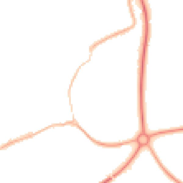 Night-time road noise heatmap for TS9 5EJ