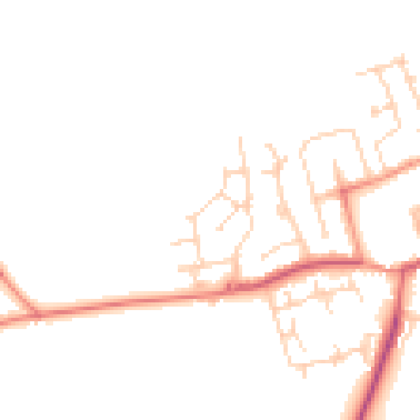 Daytime road noise heatmap for TS9 5FQ