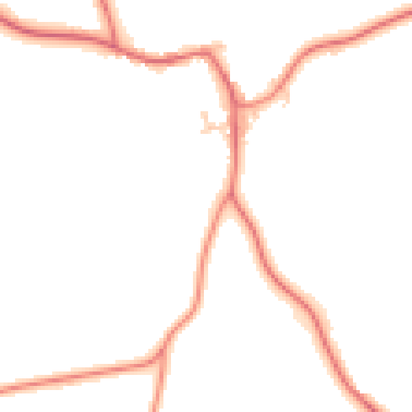Daytime road noise heatmap for TS9 5LN