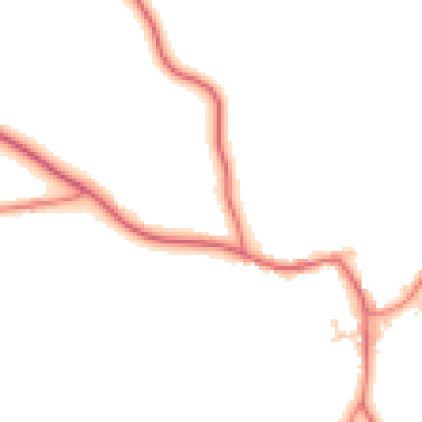 Daytime road noise heatmap for TS9 5NA