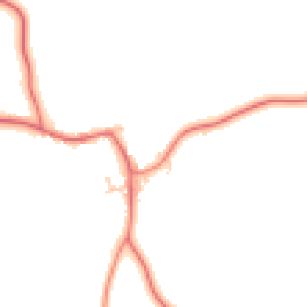Daytime road noise heatmap for TS9 5NP