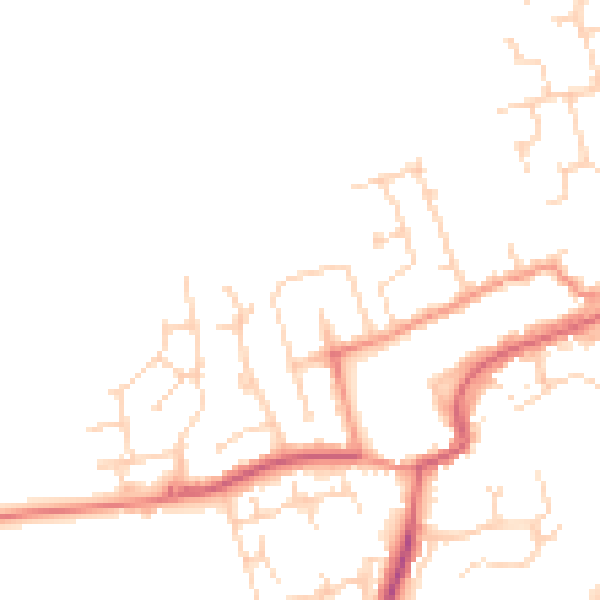 Daytime road noise heatmap for TS9 5PL