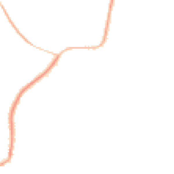 Night-time road noise heatmap for TS9 6DD