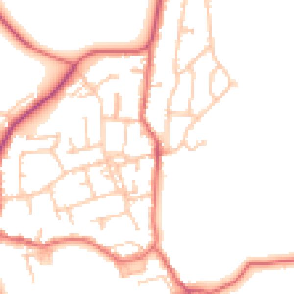 Daytime road noise heatmap for TS9 6DX