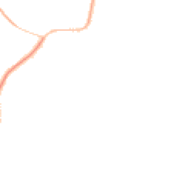 Night-time road noise heatmap for TS9 6DX