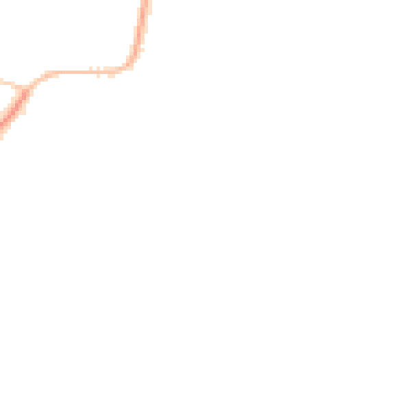 Night-time road noise heatmap for TS9 6ET