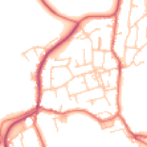 Daytime road noise heatmap for TS9 6HT