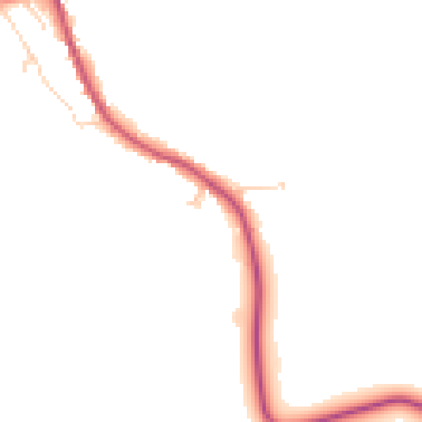 Daytime road noise heatmap for TS9 7AZ