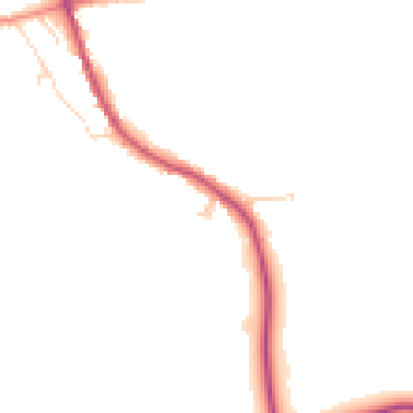 Daytime road noise heatmap for TS9 7BA