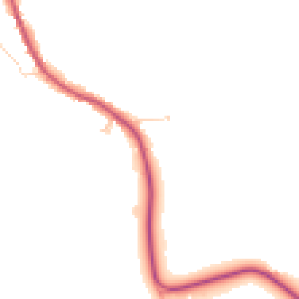 Daytime road noise heatmap for TS9 7BF