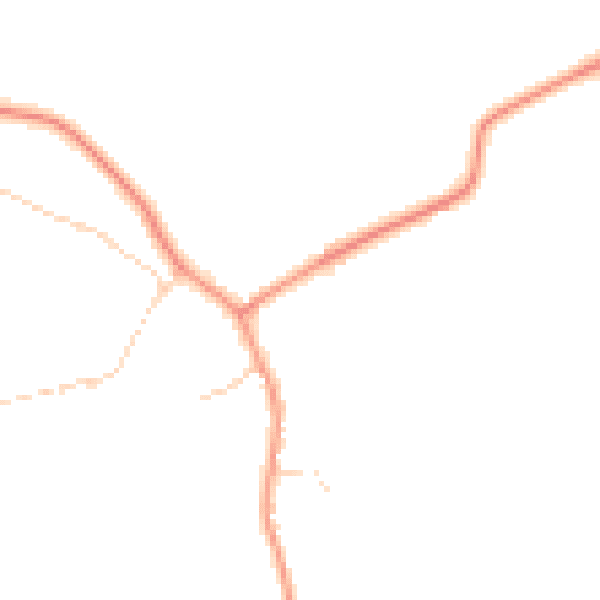 Daytime road noise heatmap for TS9 7BN