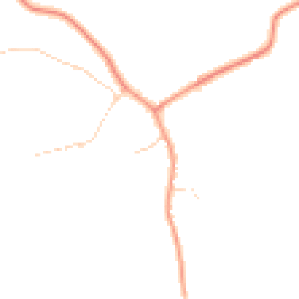 Daytime road noise heatmap for TS9 7BY