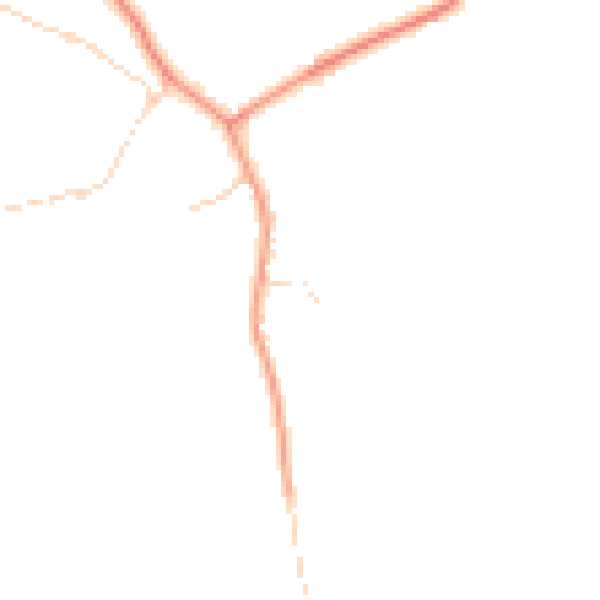 Daytime road noise heatmap for TS9 7DE