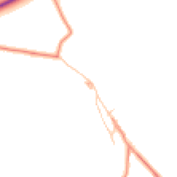 Daytime road noise heatmap for TS9 7DJ