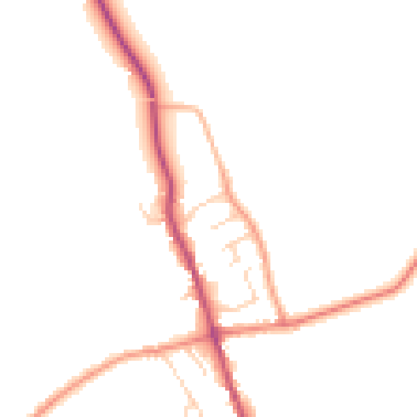 Daytime road noise heatmap for TS9 7EJ