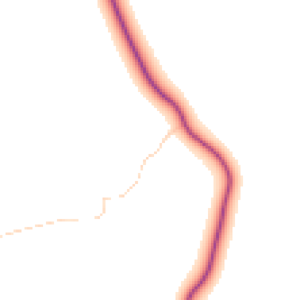 Daytime road noise heatmap for TS9 7LB