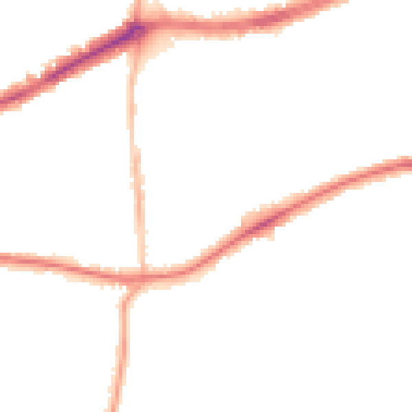 Night-time road noise heatmap for TW10 5AA