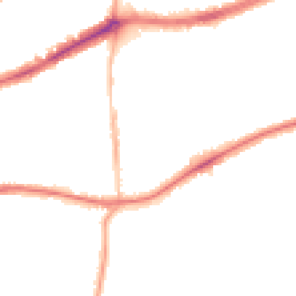 Night-time road noise heatmap for TW10 5AB