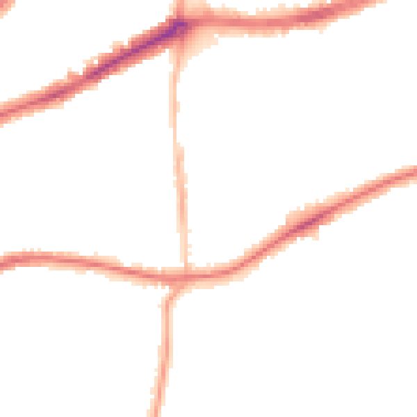 Night-time road noise heatmap for TW10 5AE