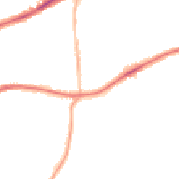 Night-time road noise heatmap for TW10 5AL
