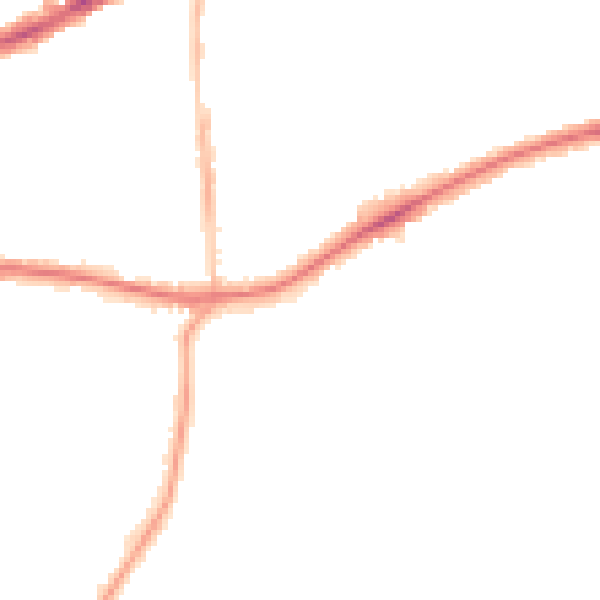 Night-time road noise heatmap for TW10 5AP