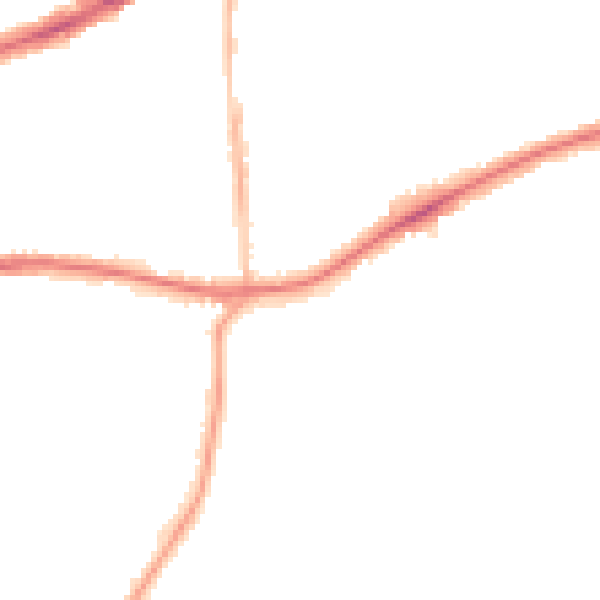 Night-time road noise heatmap for TW10 5AR