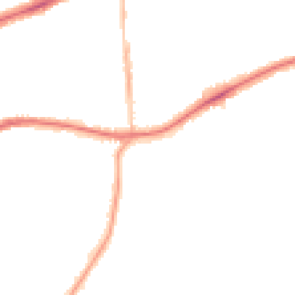 Night-time road noise heatmap for TW10 5AS