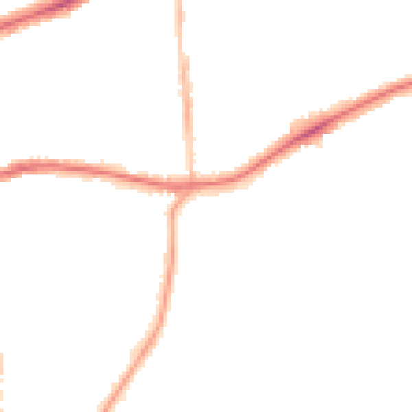 Night-time road noise heatmap for TW10 5AT