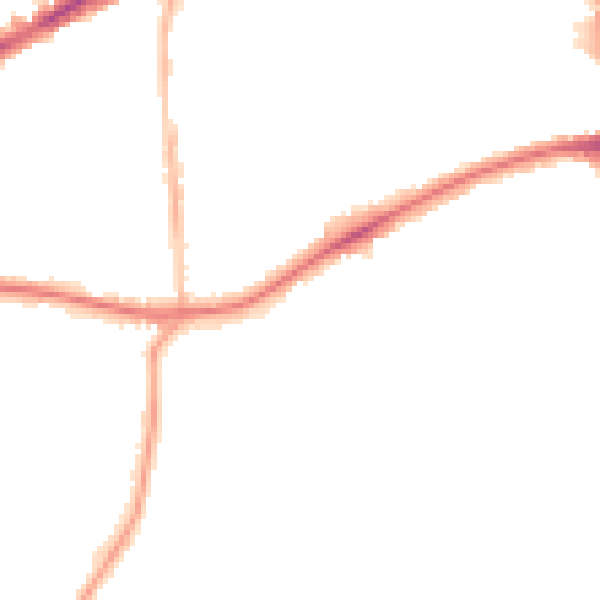 Night-time road noise heatmap for TW10 5AX