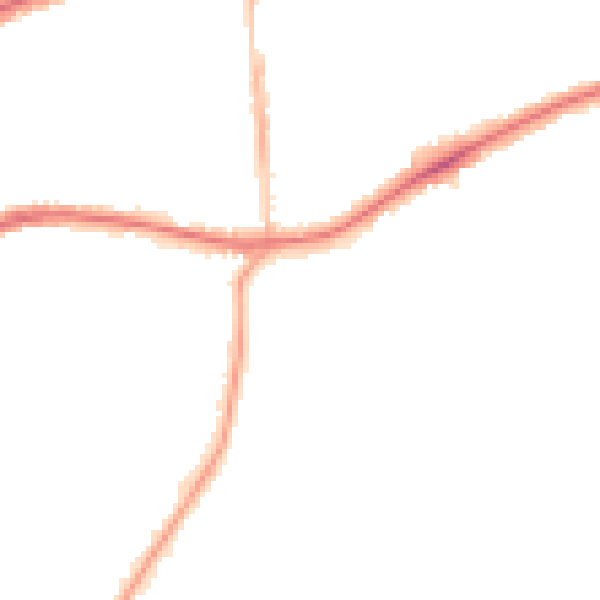 Night-time road noise heatmap for TW10 5AY