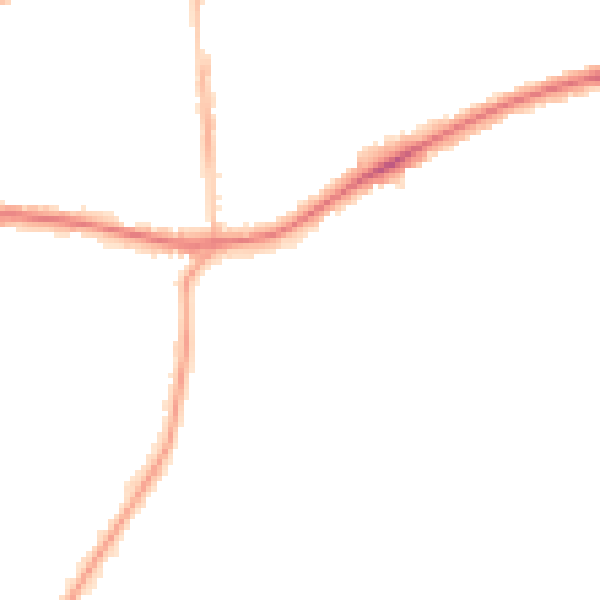 Night-time road noise heatmap for TW10 5AZ