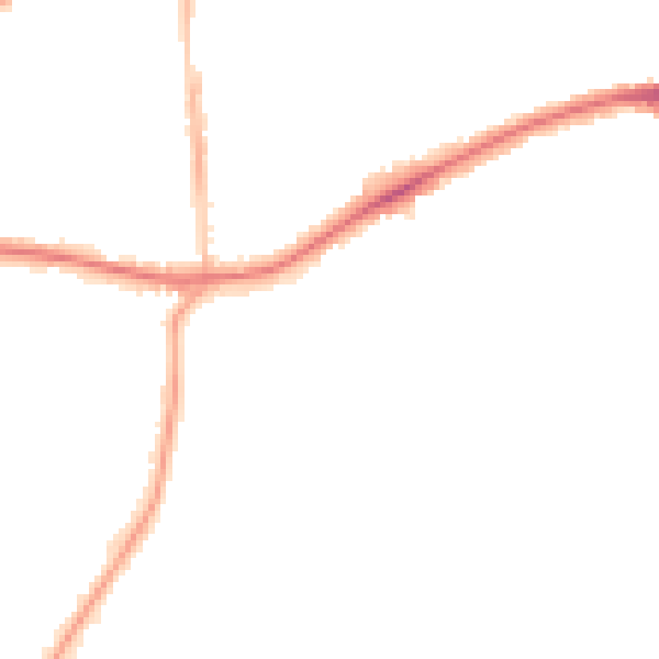 Night-time road noise heatmap for TW10 5BB