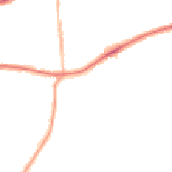 Night-time road noise heatmap for TW10 5BG
