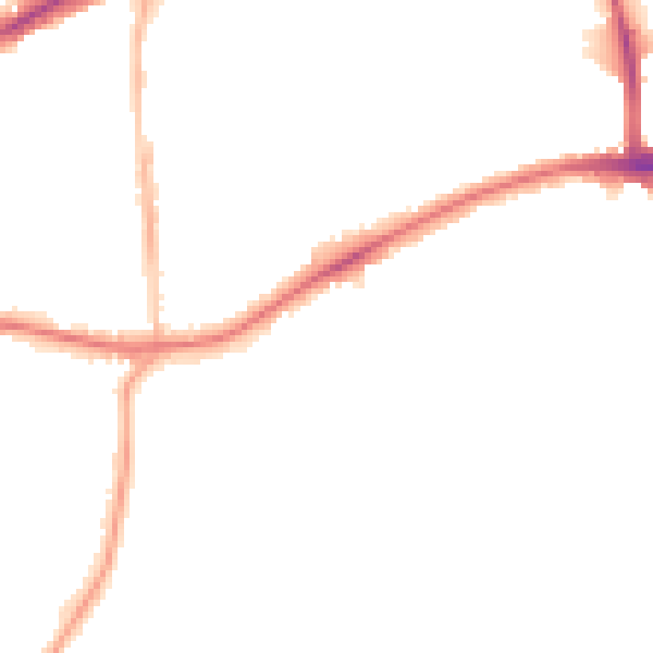 Night-time road noise heatmap for TW10 5BL