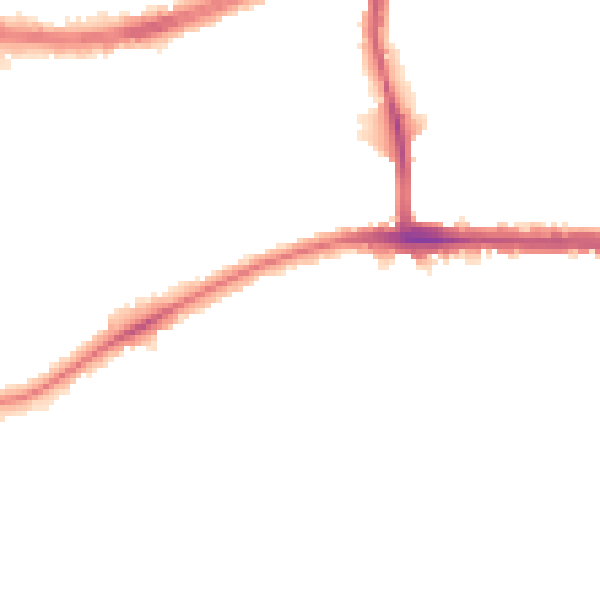 Night-time road noise heatmap for TW10 5BU