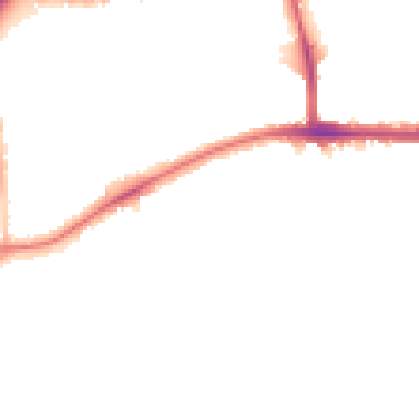 Night-time road noise heatmap for TW10 5BX