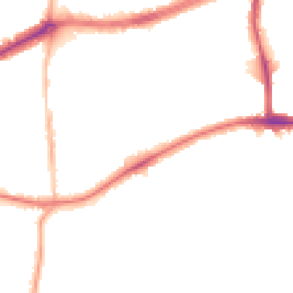 Night-time road noise heatmap for TW10 5DH