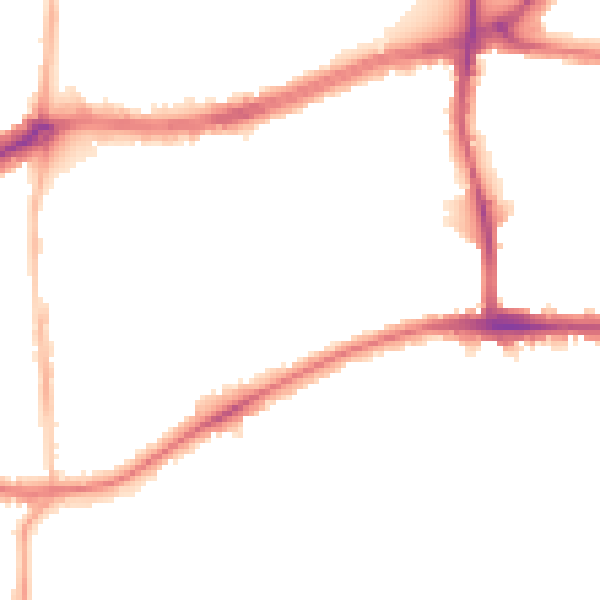 Night-time road noise heatmap for TW10 5DL