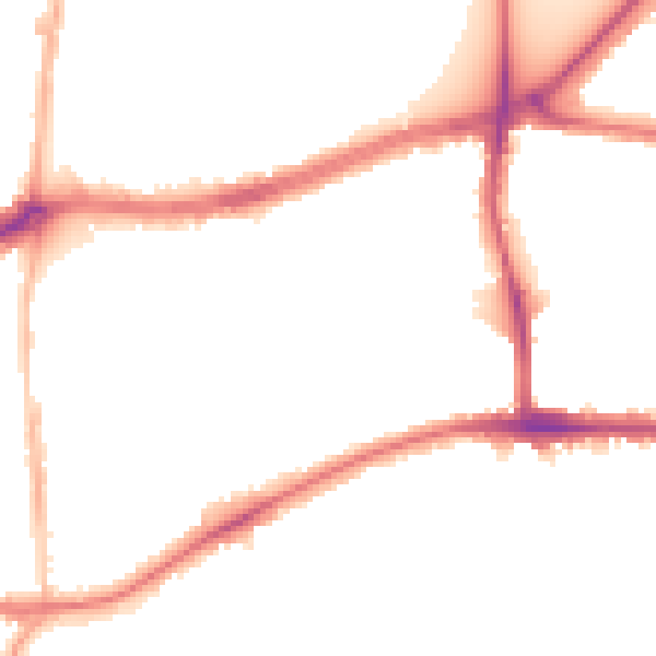 Night-time road noise heatmap for TW10 5DN