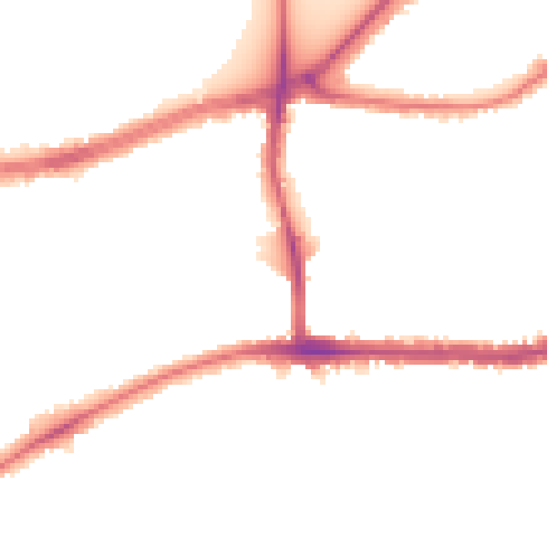 Night-time road noise heatmap for TW10 5DP