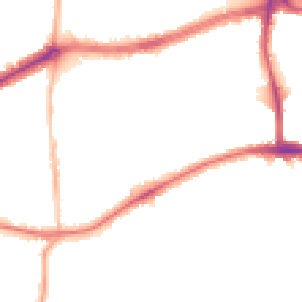 Night-time road noise heatmap for TW10 5DQ