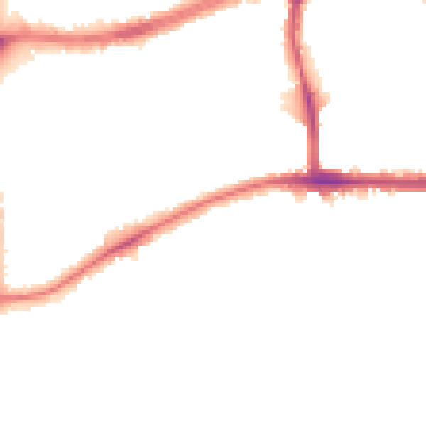 Night-time road noise heatmap for TW10 5DU