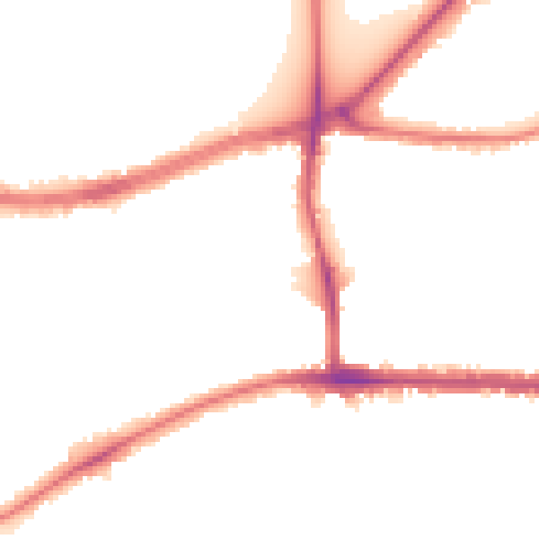 Night-time road noise heatmap for TW10 5DW