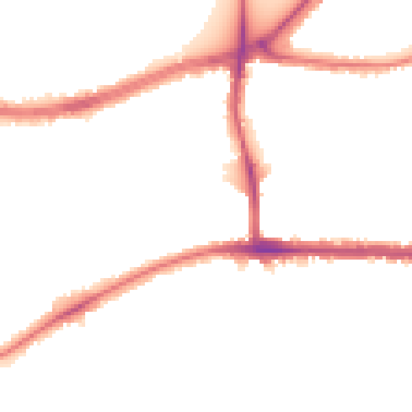 Night-time road noise heatmap for TW10 5EA