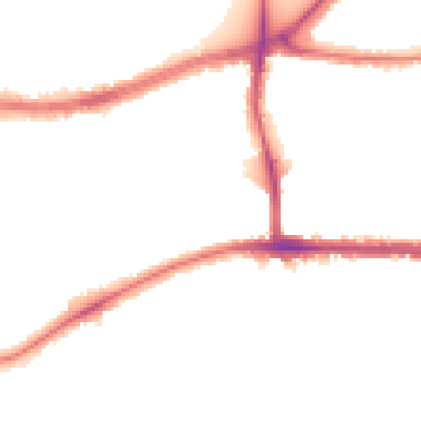 Night-time road noise heatmap for TW10 5EB